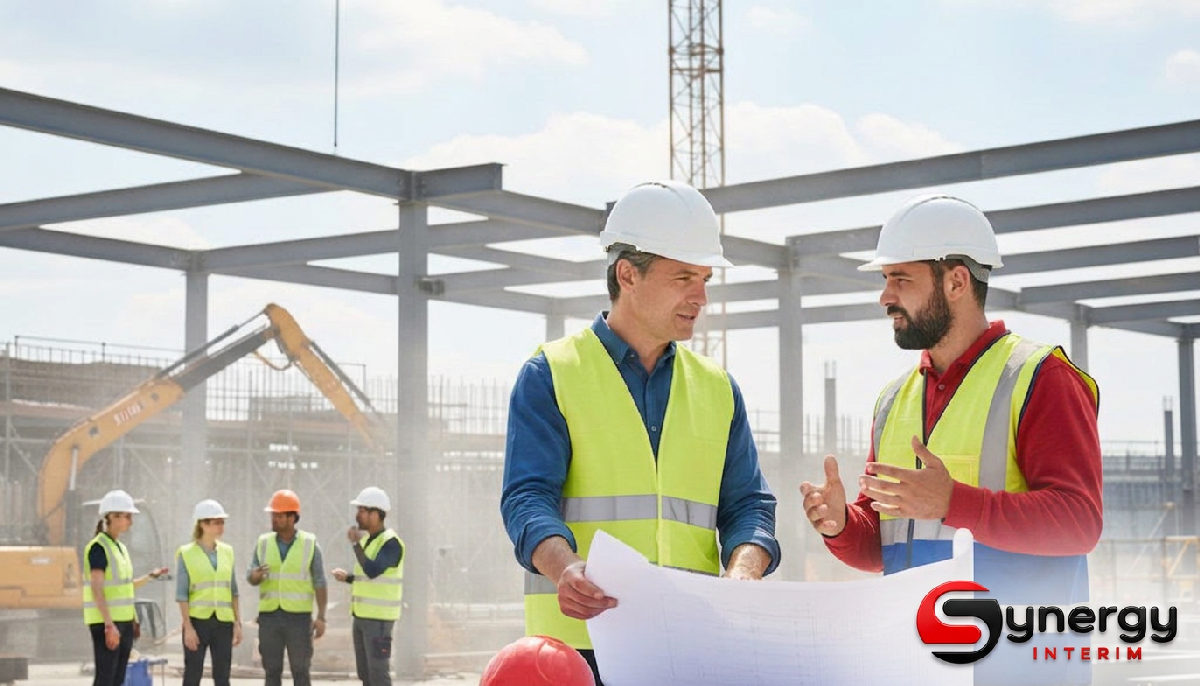 Recruter des professionnels roumains qualifiés : Le guide essentiel pour les entreprises françaises 1 Manager français et ouvrier roumain discutent sur un chantier.