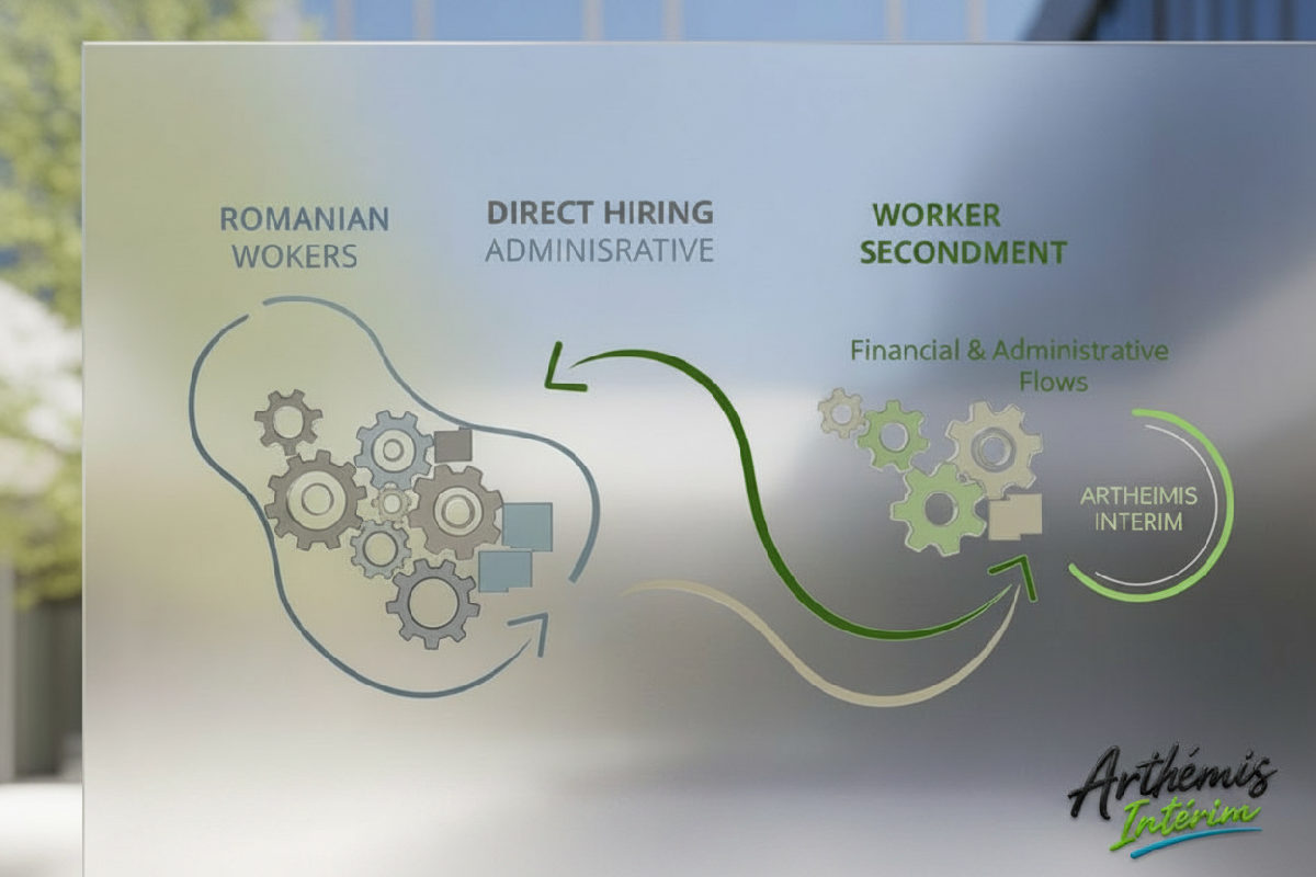Flux financiers et administratifs pour travailleurs roumains.