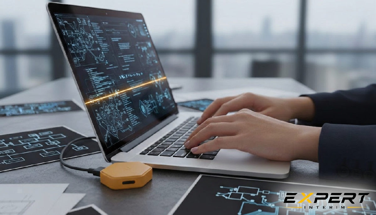 Mains tapant sur un clavier, symbolisant l'évaluation technique en informatique.