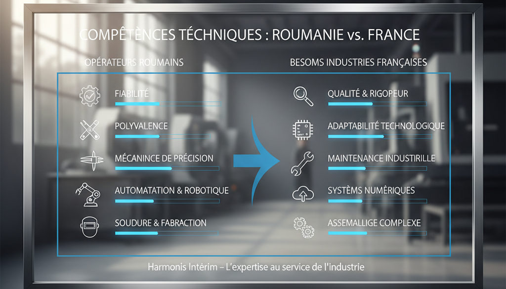 Compétences techniques : Roumanie vs. France.