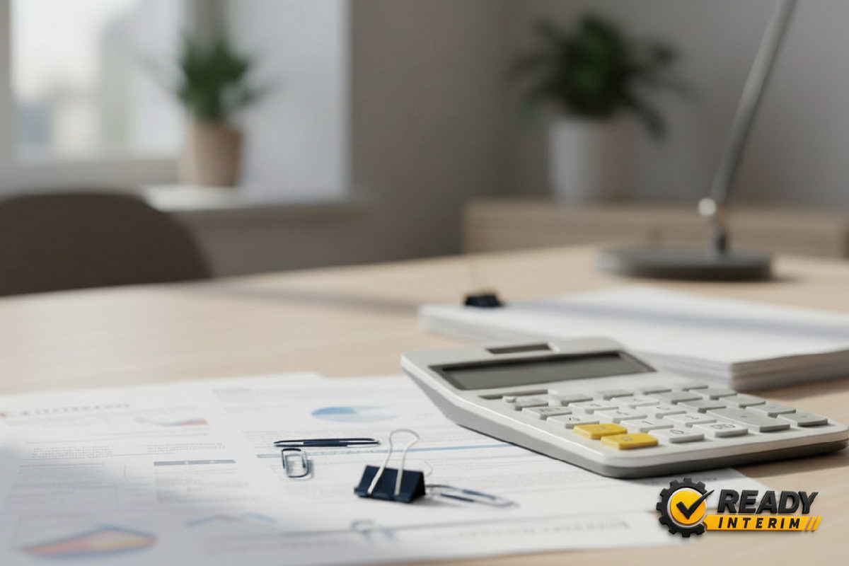 Documents légaux et fiscaux pour le détachement avec une calculatrice.