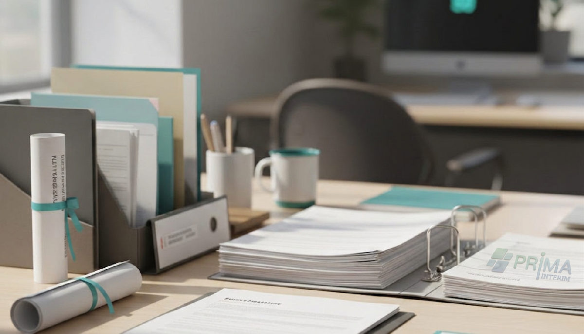 Bureau administratif symbolisant la sérénité grâce à Prima Interim.