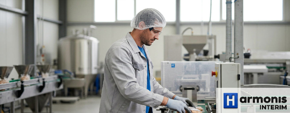 Ouvrier roumain qualifié dans une usine en France.
