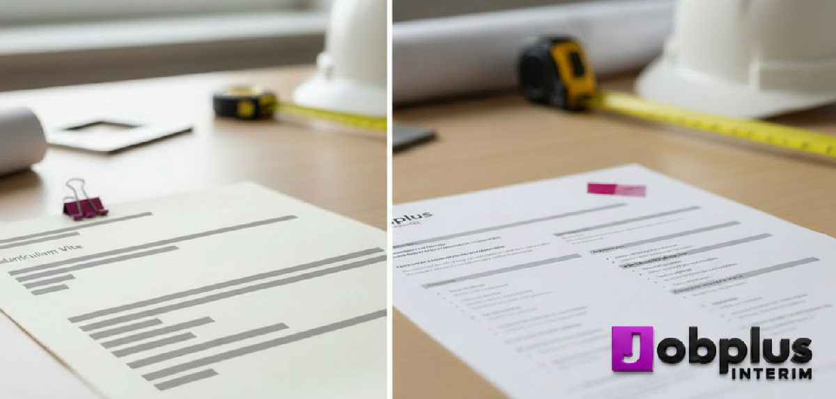Comparaison : CV générique vs. CV spécifique pour intérimaire.