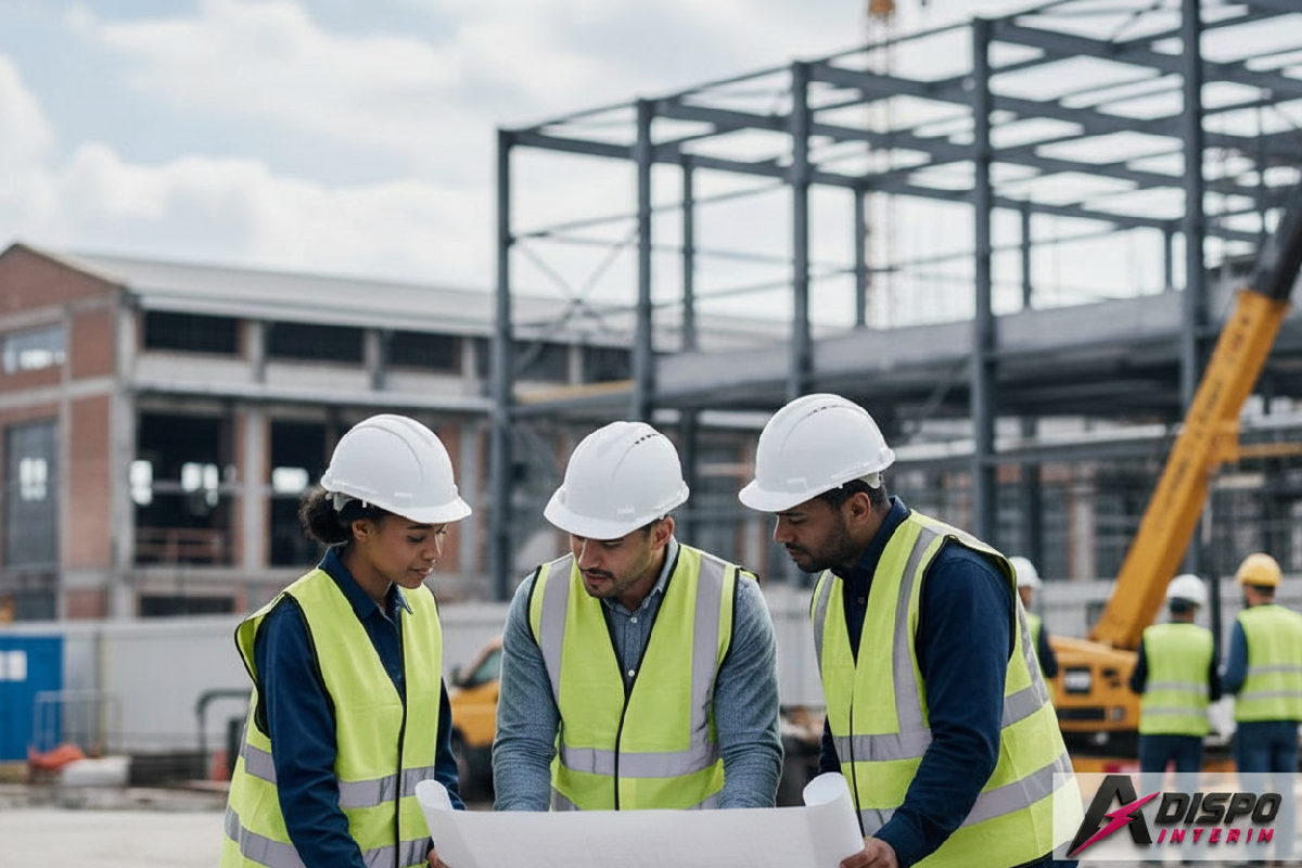 Travailleurs qualifiés sur un site industriel en France.