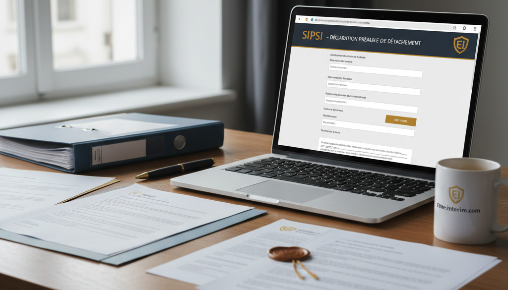 Documents juridiques et portail SIPSI pour la conformité des travailleurs détachés.