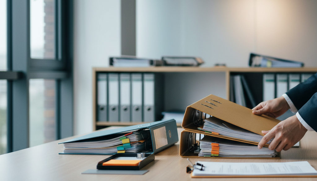 Bureau RH gérant les dossiers de travail détaché.