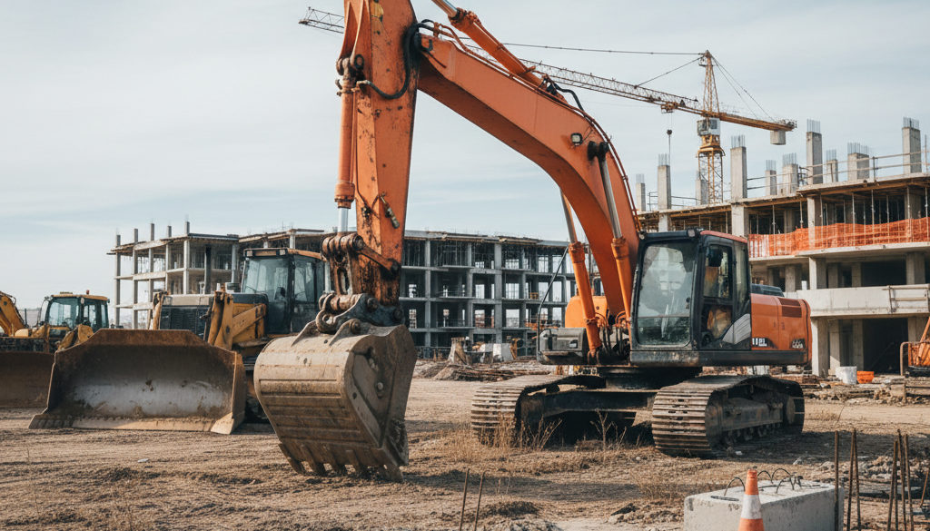 Chantier à l'arrêt à cause d'une pénurie de main-d'œuvre.