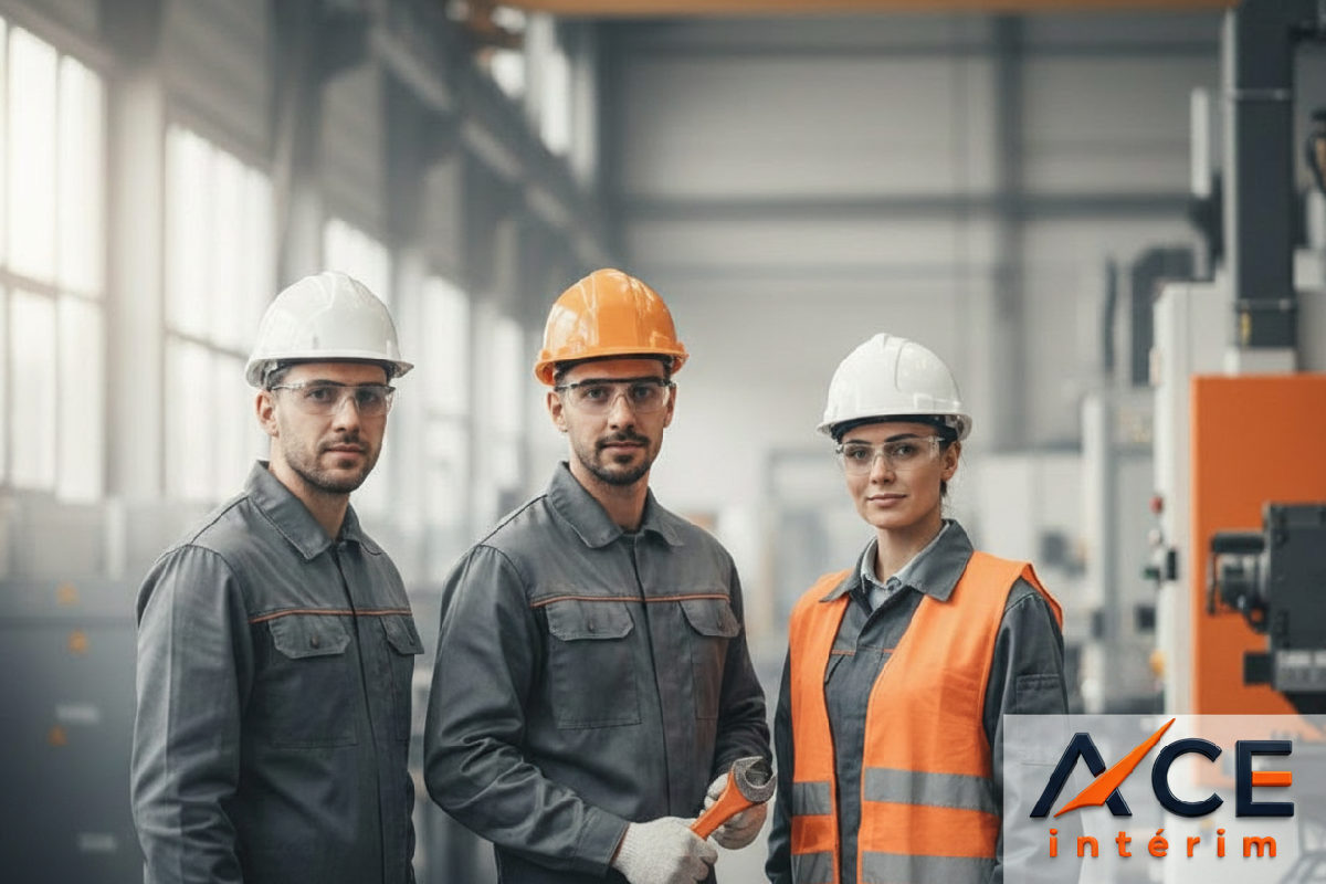 détachement travailleurs roumains industrie france - Ouvriers qualifiés dans une usine moderne en France.
