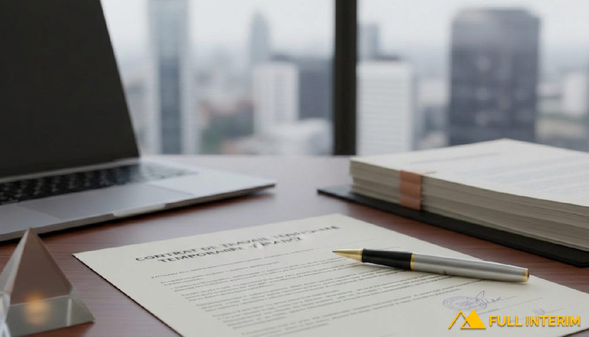 guide travail temporaire France - Contrat de travail temporaire avec un stylo.