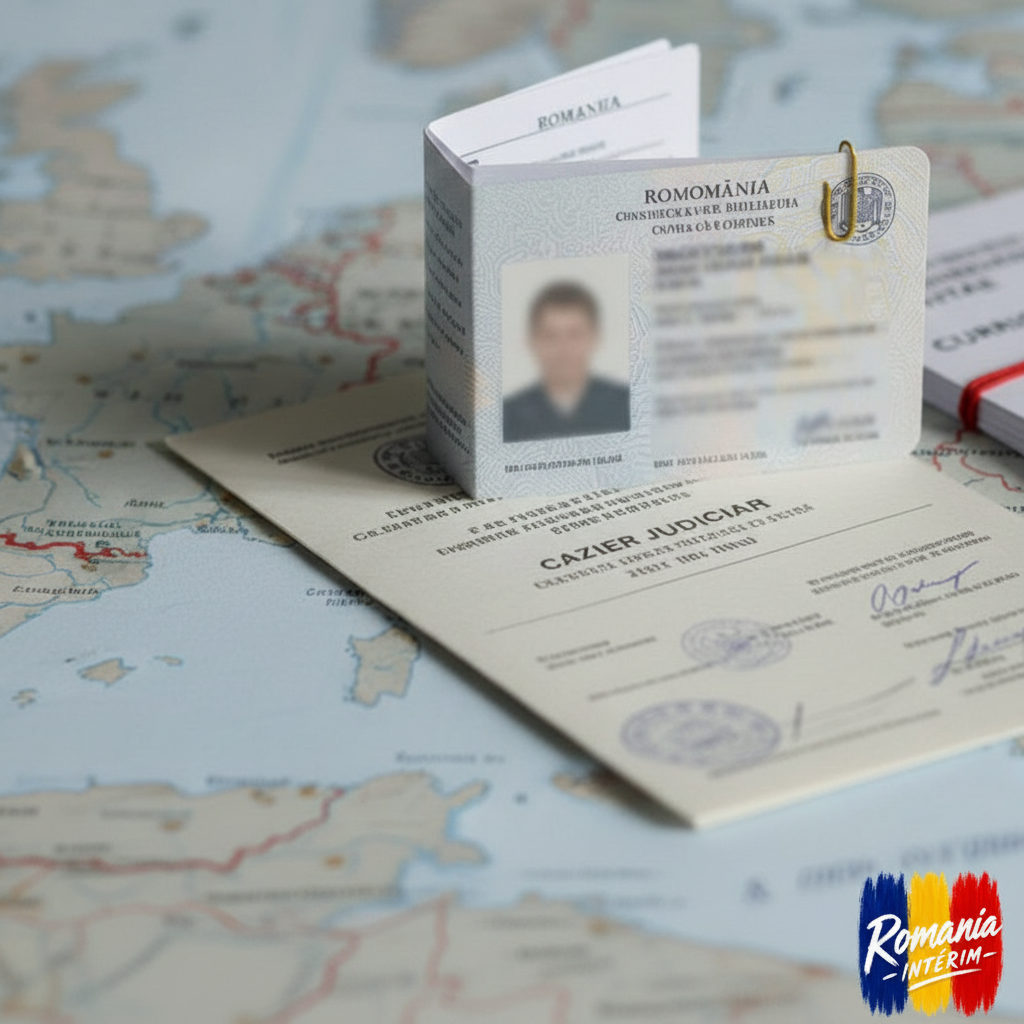 Dossier de recrutement, pièce d'identité et casier judiciaire sur carte d'Europe