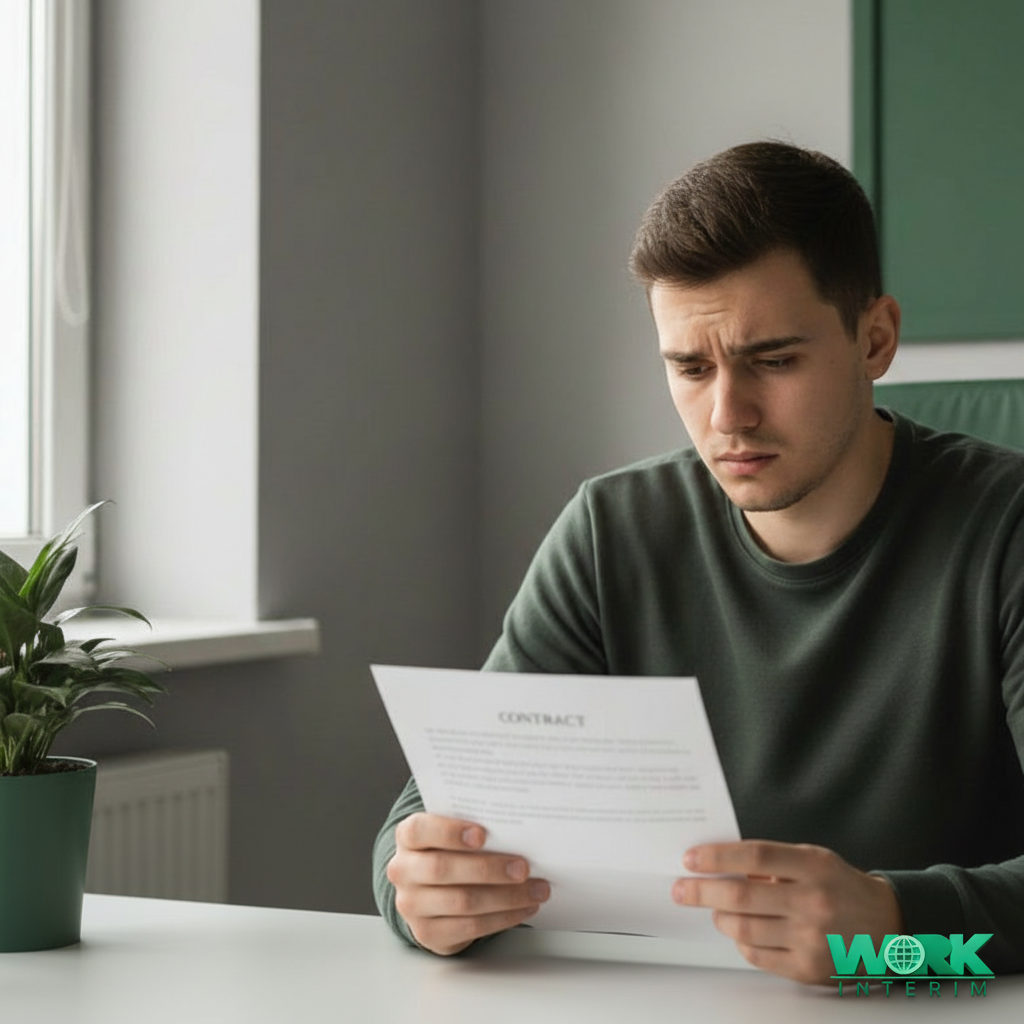 Candidat roumain confus face à un contrat de travail français.