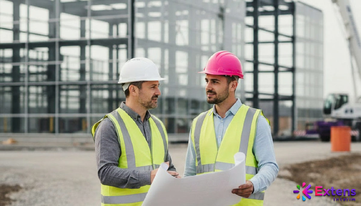 Chef de chantier et intérimaire roumain en discussion