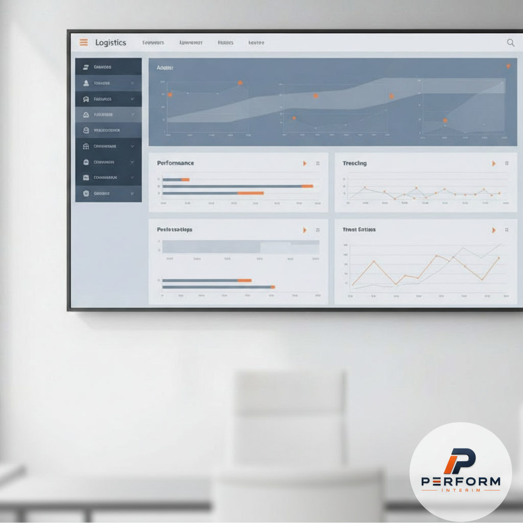 Tableau de bord logistique montrant les indicateurs de performance.