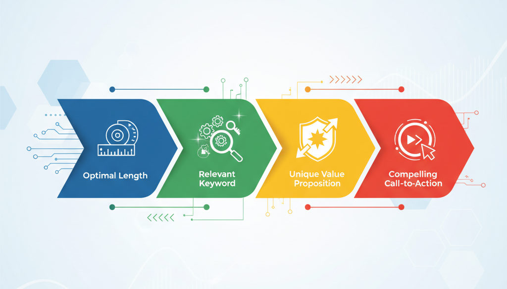meta descrieri optimizate seo – Infografic despre componentele unei meta descrieri perfecte pentru optimizarea pentru motoare