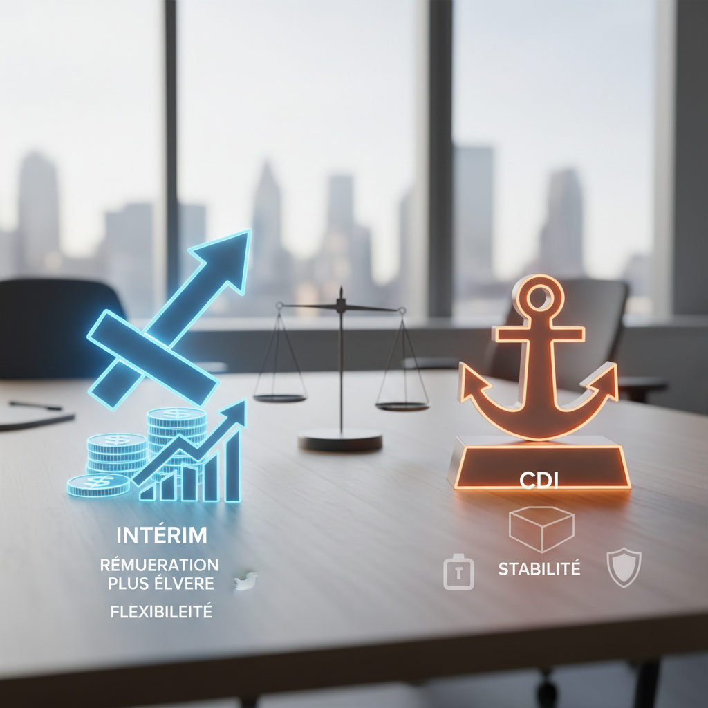 Quels sont les avantages de l'intérim par rapport à un CDI ?