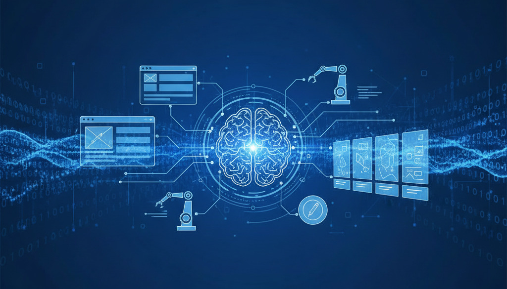 WordPress dashboard with AI content automation plugin active.