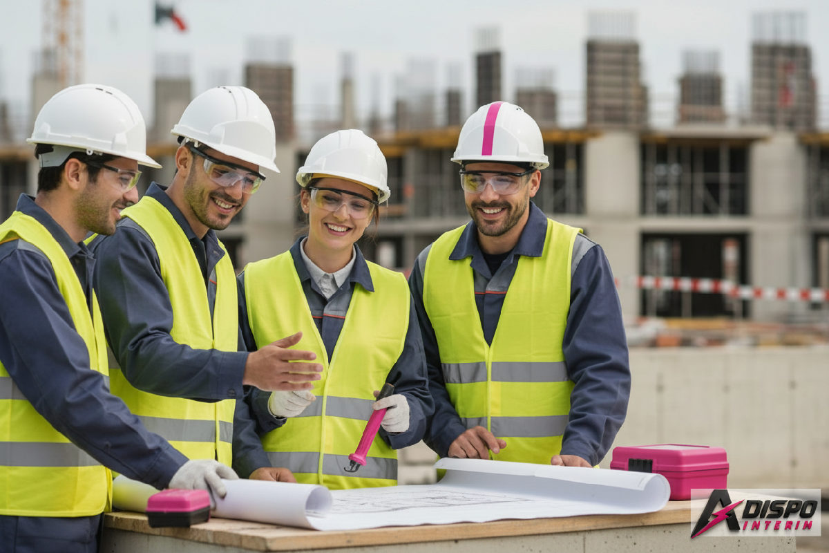 Travailleurs roumains qualifiés sur un chantier en France.