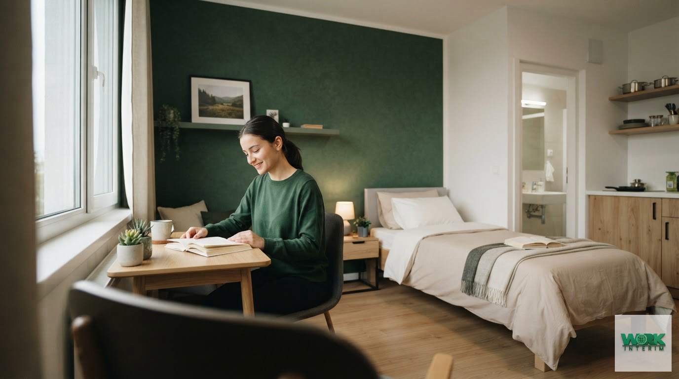 Un studio moderne et confortable dédié au logement du personnel hôtelier.