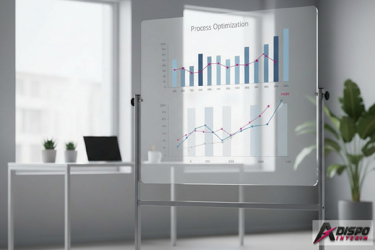 Bureau moderne avec graphiques sur le recrutement international.