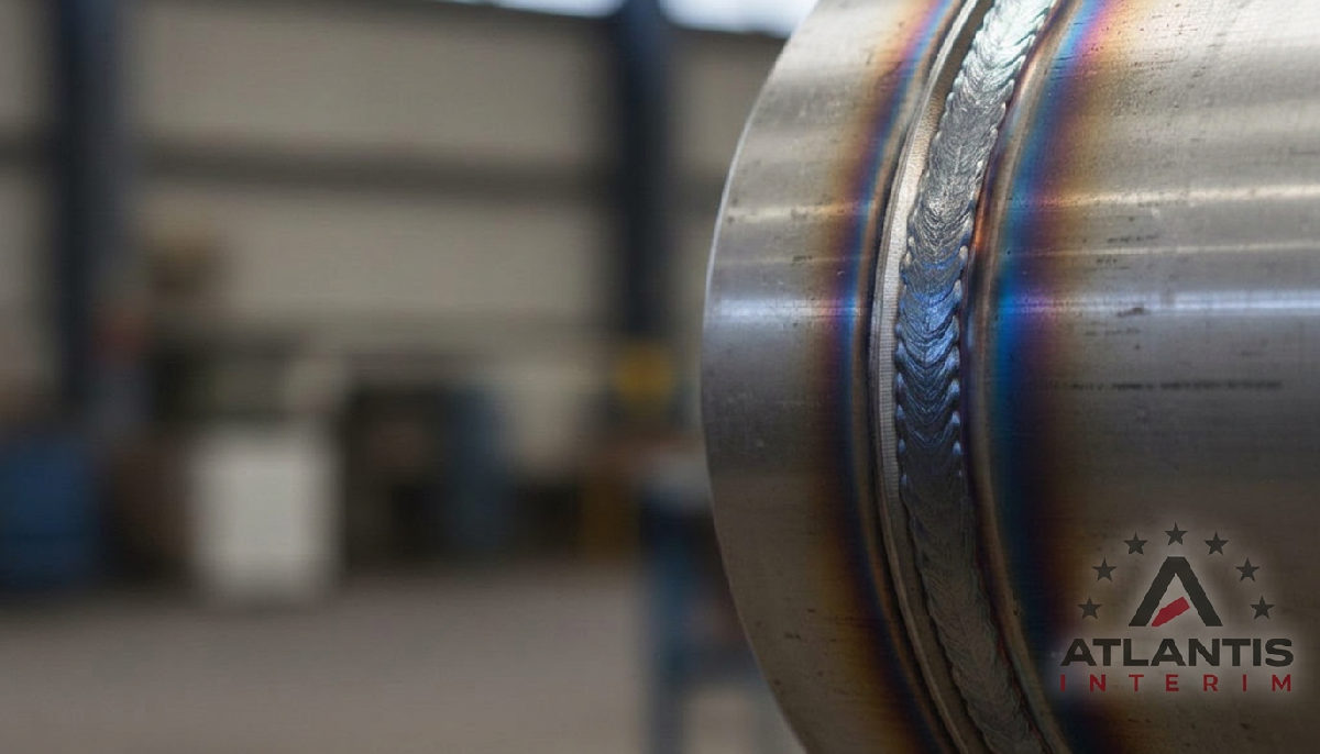 Soudure de précision sur un tuyau industriel par un technicien roumain.
