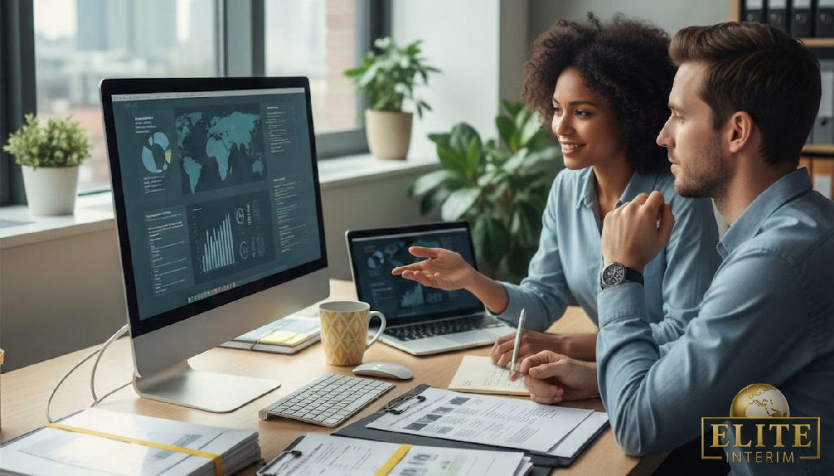 Bureau de recrutement international gérant des dossiers.