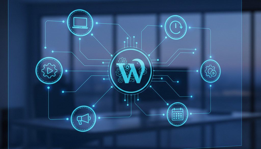 Streamlined dashboard illustrating WordPress blog automation efficiency.