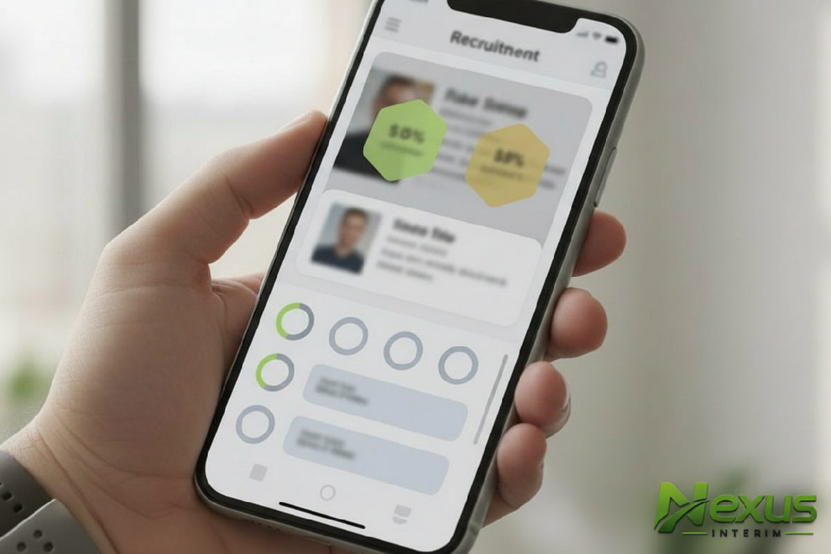 Application de recrutement montrant une offre d'emploi optimisée.