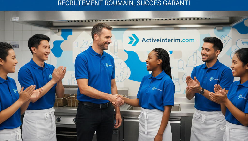 Un gérant félicitant une équipe multiculturelle.