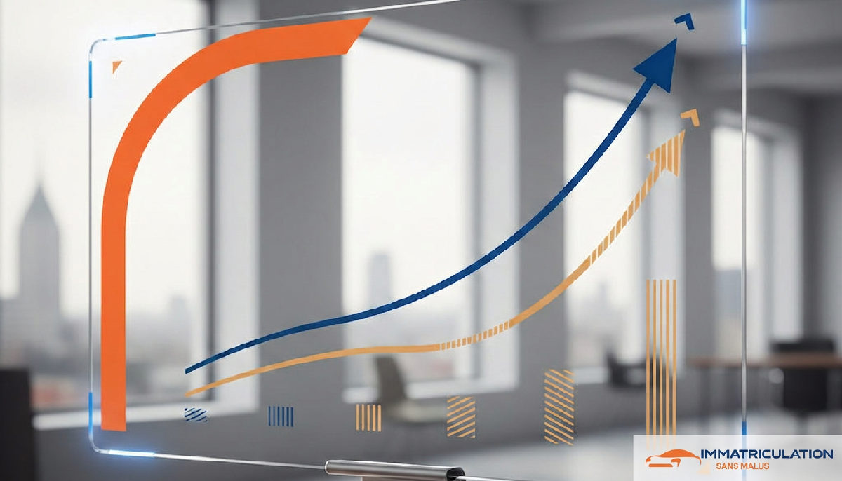 Graphique comparant les économies d'immatriculation sur 5 ans.
