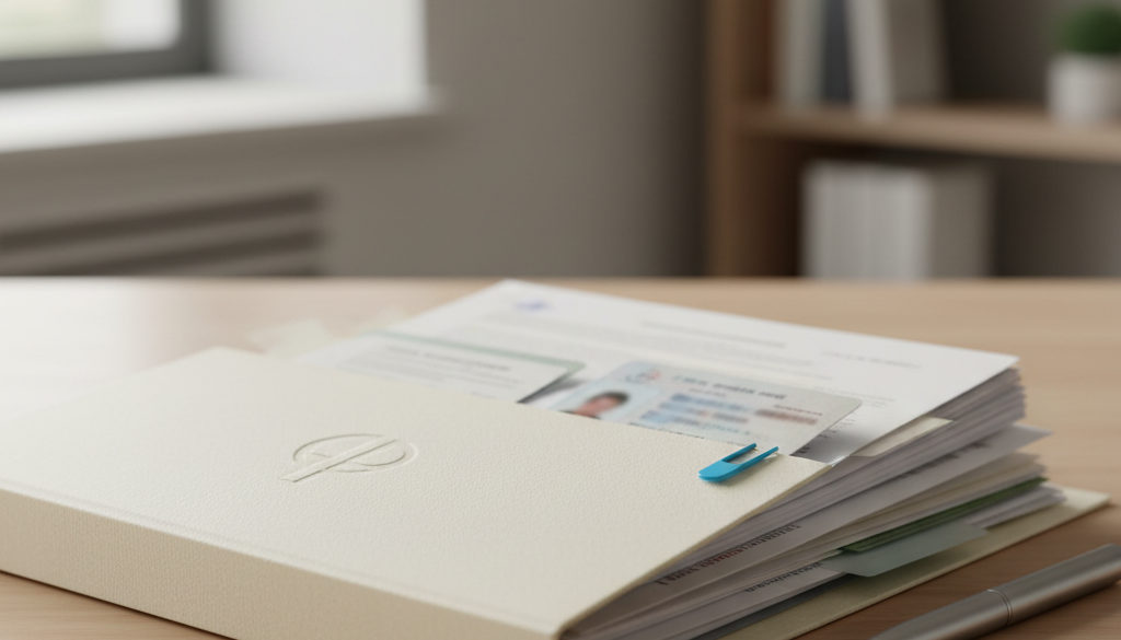 Dossier de détachement avec documents organisés, garantissant la transparence.