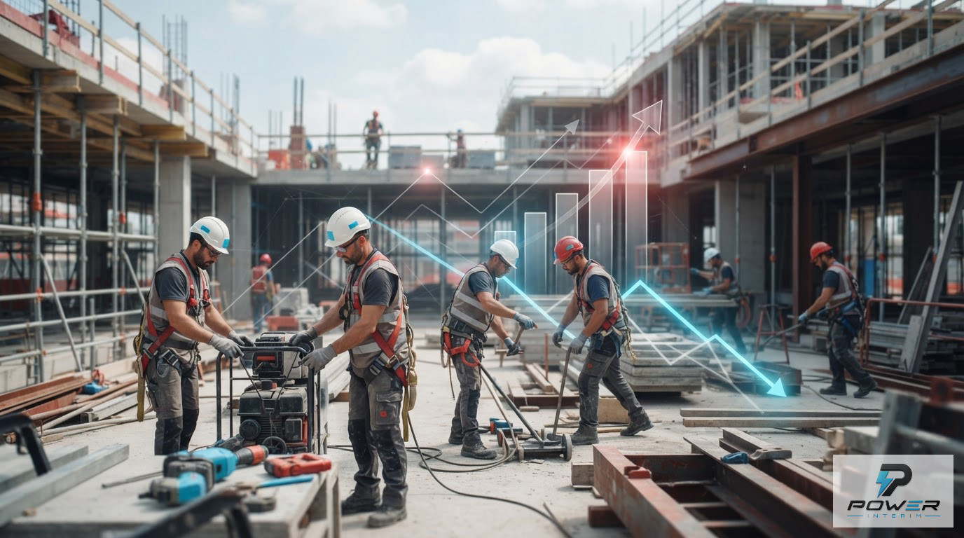 Un graphique financier illustrant l'optimisation des coûts et la productivité des équipes détachées.