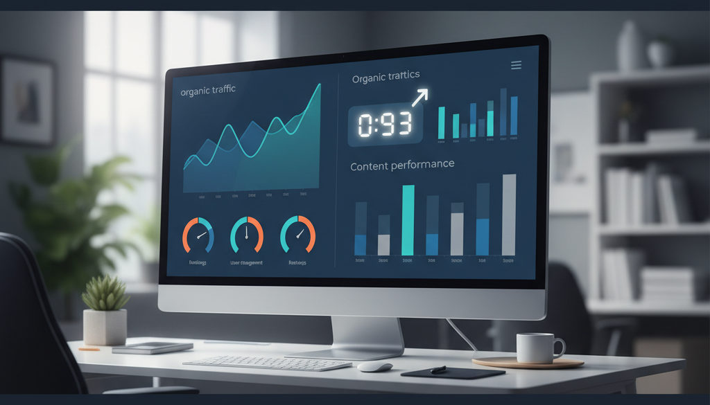Analiza performanței conținutului pe Google Analytics/Search Console.