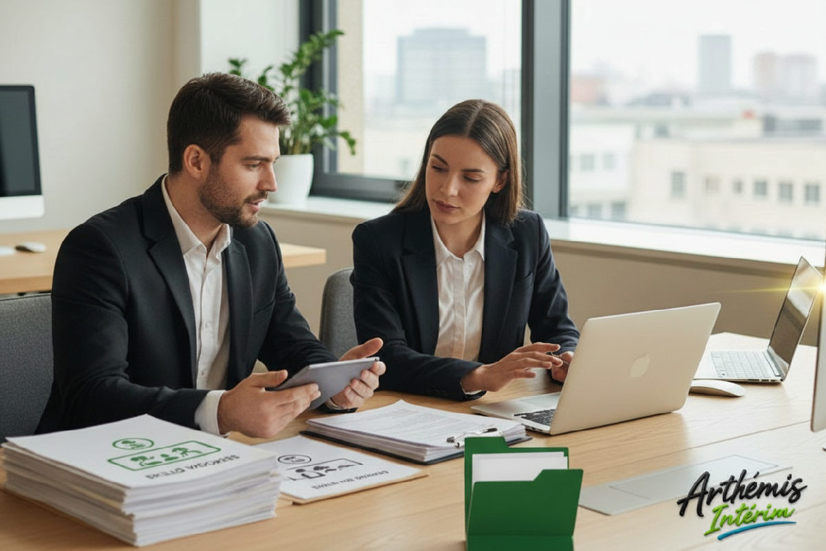 Consultants examinant des dossiers de candidatures roumaines.