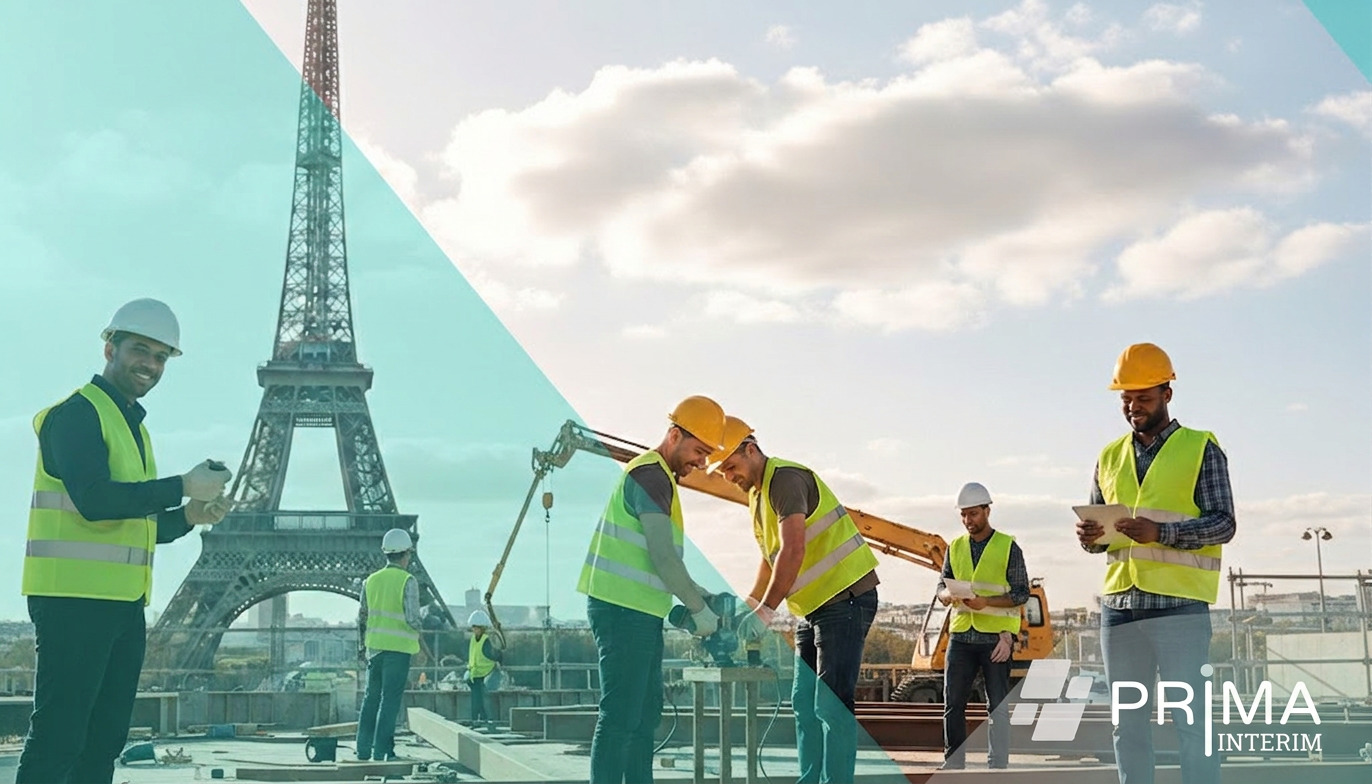 Ouvriers qualifiés sur un chantier en France, illustrant l'intégration.