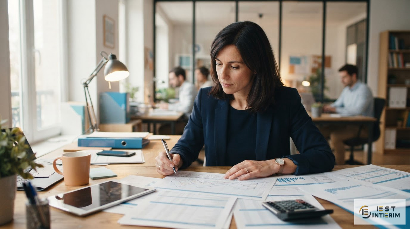 Gestionnaire analysant les coûts de recrutement international d'une PME française.