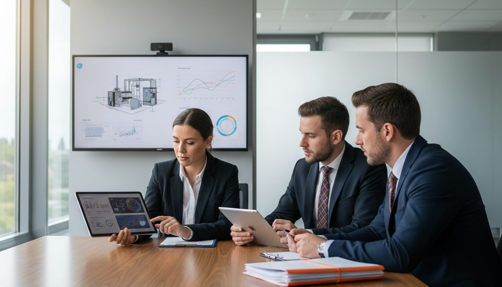 Consultants analysant des profils de techniciens dans un bureau de recrutement.
