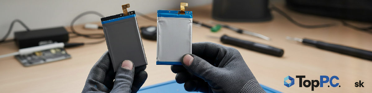 Porovnanie originálnej a lacnej náhradnej batérie smartfónu.