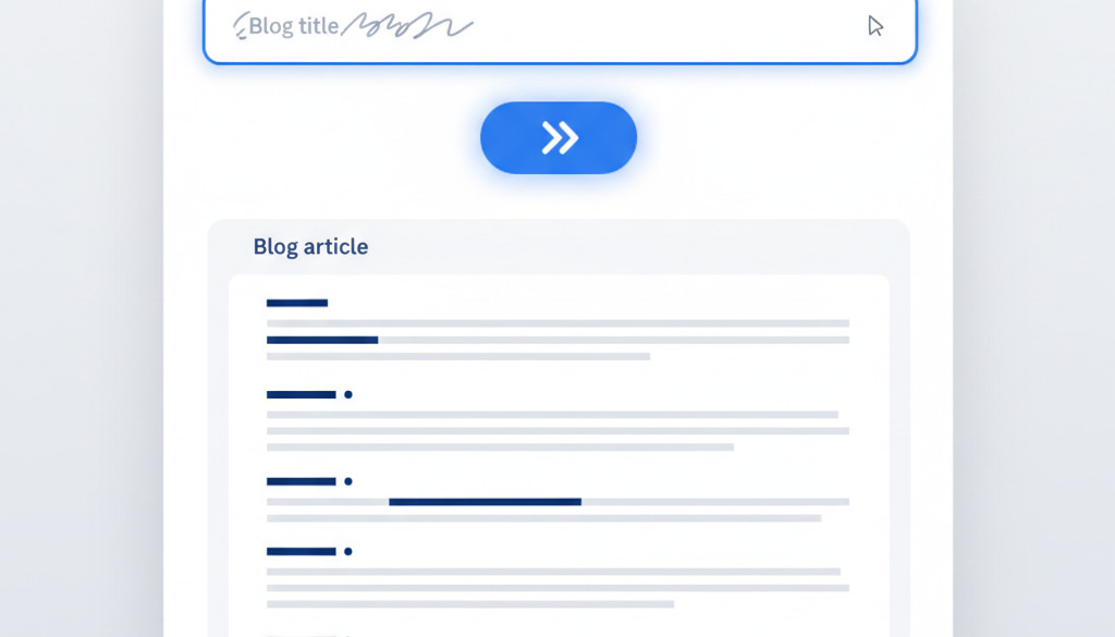 AI instantly generates blog content from a title.