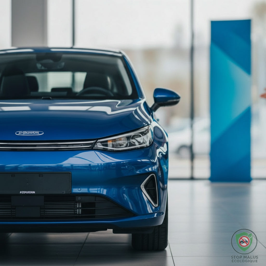 Calculer l'économie de malus en immatriculant dans l'UE Une personne regardant un graphique de coût de voiture.