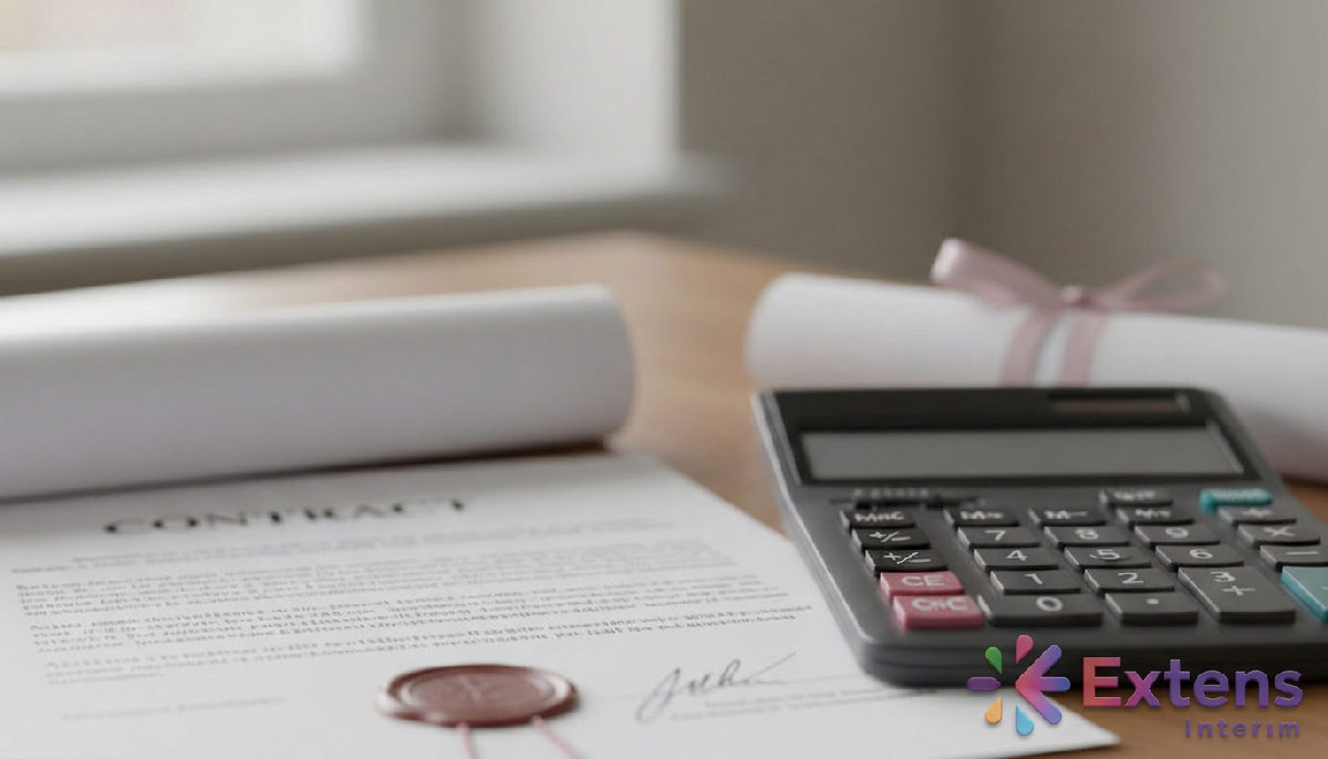 Contrat signé et calculatrice symbolisant la clarté financière.