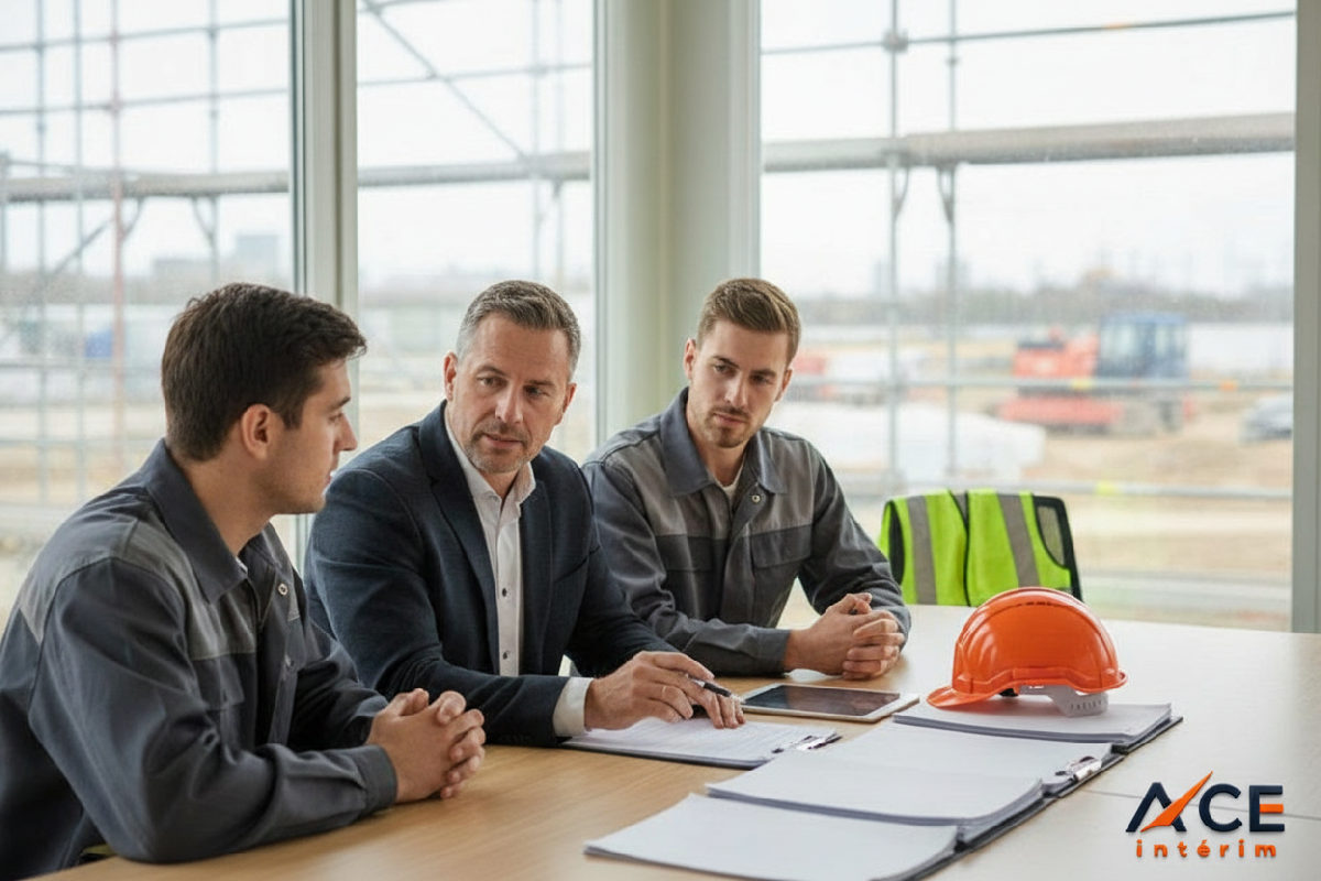 Panneau signalant une zone de construction en France.