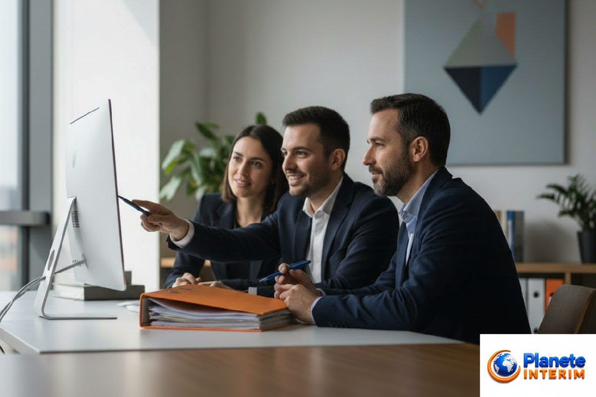 Des travailleurs étrangers souriants dans un environnement de travail.