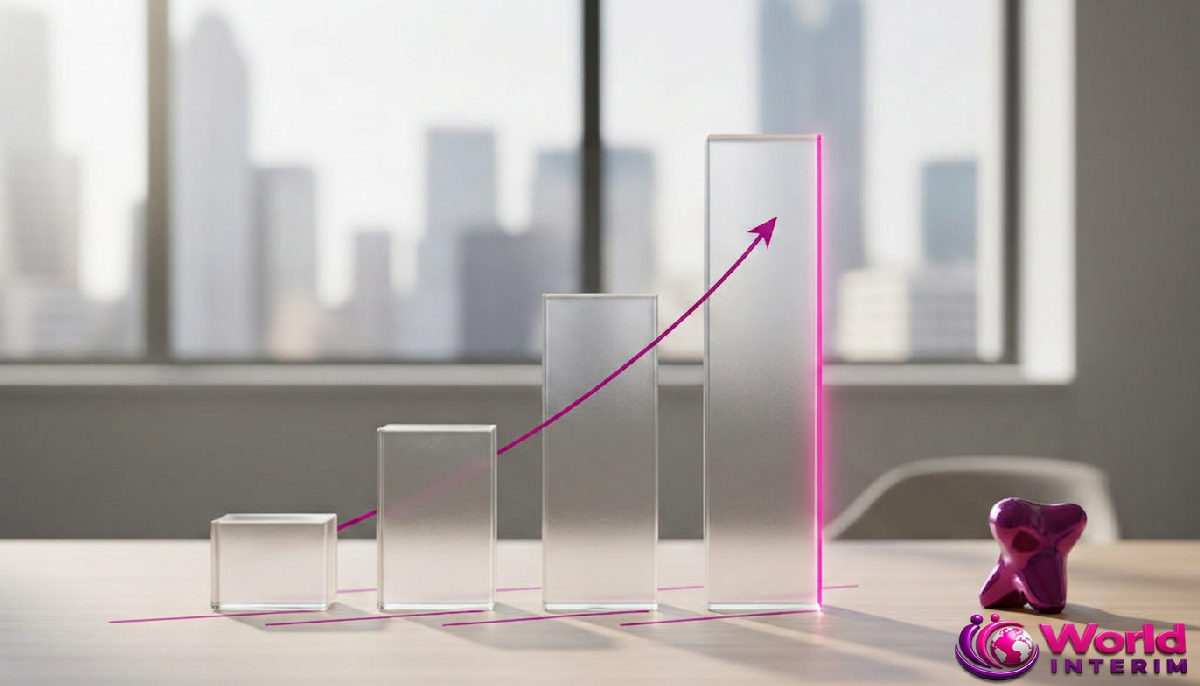 Graphique : hausse de productivité grâce à l'intérim international.