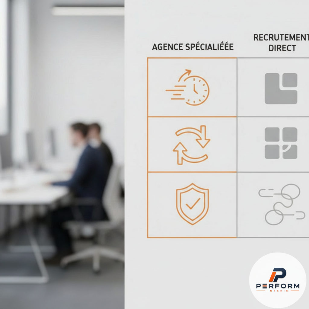 Agence vs recrutement direct : avantages pour recruter un intérimaire étranger.