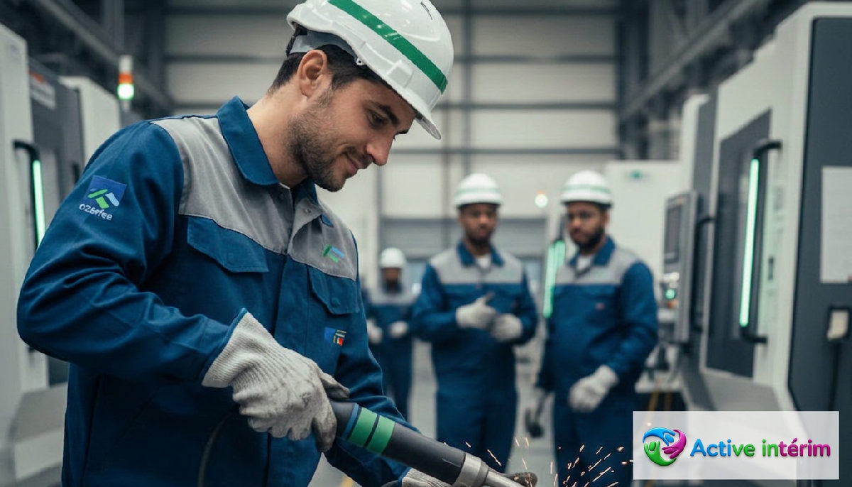 Ouvrier qualifié étranger travaillant dans une usine française.