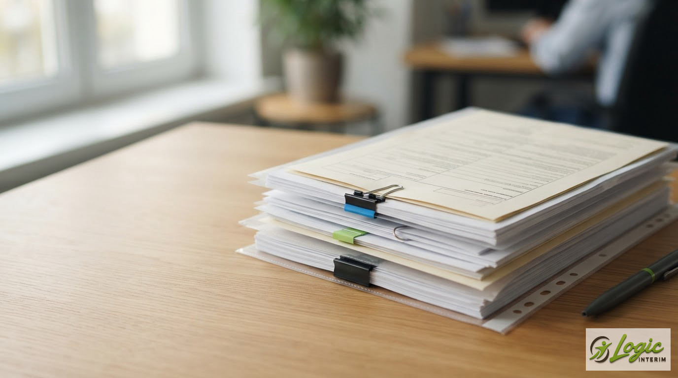 Dossier administratif organisé incluant formulaires A1 et déclarations SIPSI.