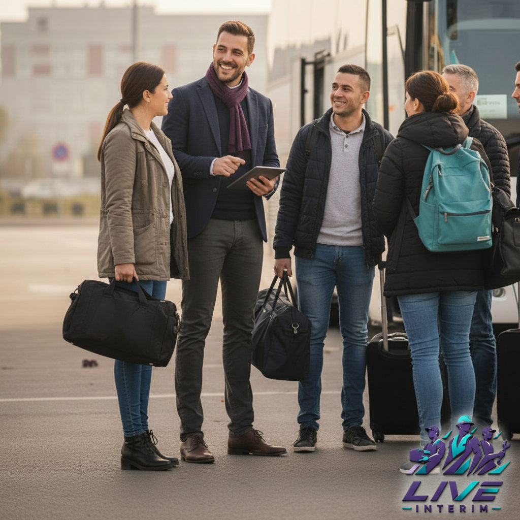 Coordination professionnelle du départ des travailleurs saisonniers roumains.