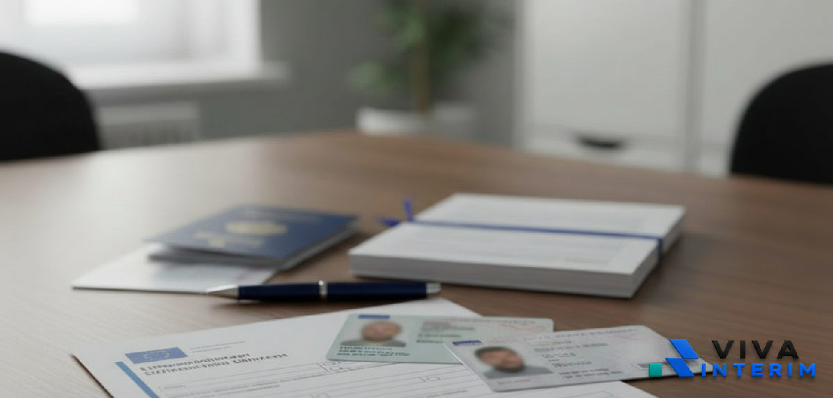 Formulaire A1 et pièces d'identité pour la paie des intérimaires.