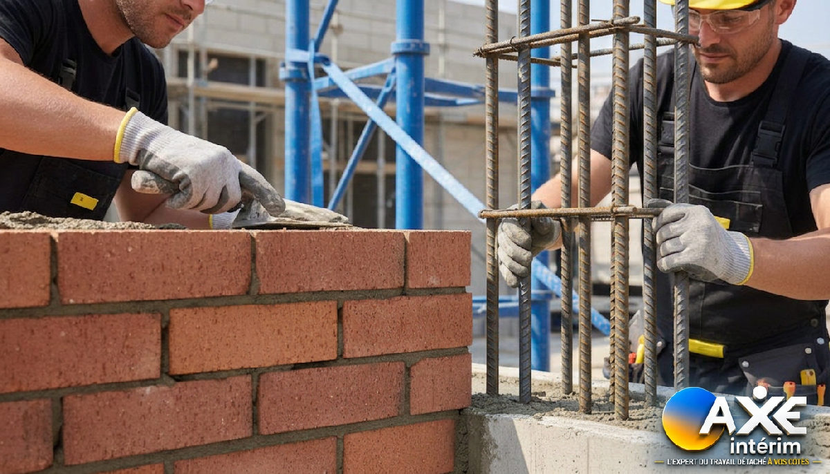 Maçonnerie de qualité et renforcement structurel par des ouvriers qualifiés.